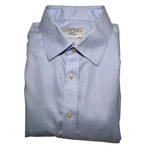 Charles Tyrwhitt Mens Dress Shirt 17.5/34 Non Iron Blue‎ Long Sleeve